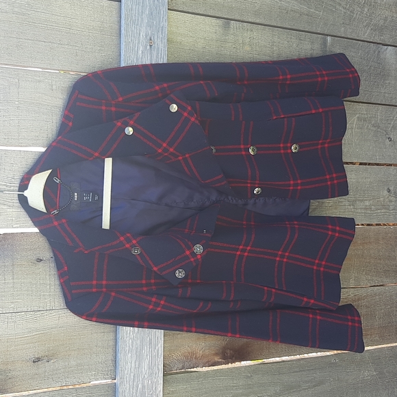 Women's H&M checked coat Size 4 - Picture 2 of 4